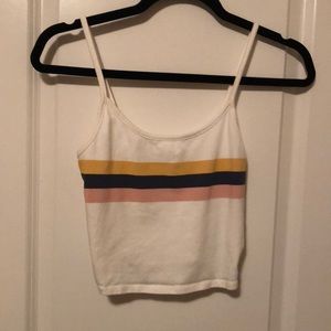 Striped cropped tank top American Eagle XS